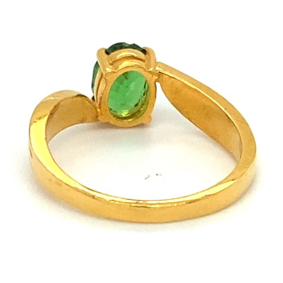 Tsavorite Garnet 1.75ct Solid 22K Yellow Gold Ring - Picture 5 of 7